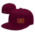 thumbnail image 4 of DouZhe Flat Brim Cap Snapback Hat, Montenegro Flag Prints Adjustable Red Adult Baseball Cap, 4 of 6