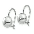 thumbnail image 2 of 14k White Gold 8mm Polished Button Kidney Wire Earrings H1032, 2 of 3