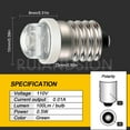 thumbnail image 2 of Ruiandsion 10pcs E10 LED Bulb Flashlight Torch for Home Bedroom Decor Lights 110V Green, 2 of 7