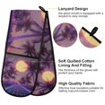 thumbnail image 2 of Yayeee Double Oven Mitt Kitchen Heat Resistant Baking 35" x7" Quilted Glove, Night Purple Road, 2 of 6