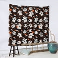 thumbnail image 5 of Halloween Tapestry Wall Hanging, halloween spider web ghost Tapestry for Bedroom Aesthetic, Cute Tapestry Wall Decor, Halloween Decoration for Bedroom, Living Room, Indoor 59x59in, 5 of 7