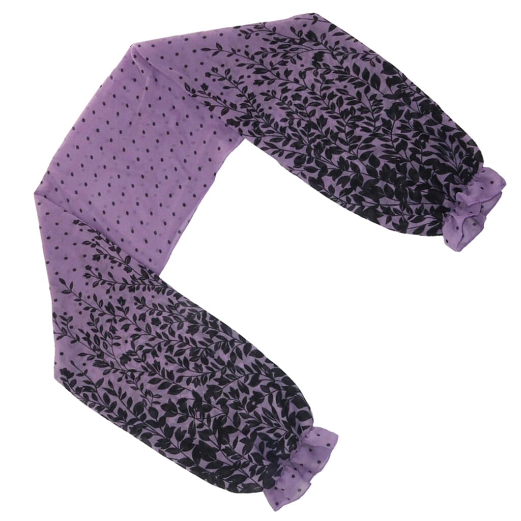 Hi,Fancy Women Long Sleeve Chiffon Bolero Shrug Purple Flower