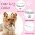 thumbnail image 3 of Pet Collar with Diamonds, Adjustable Crystal Diamond Elastic Pendant Wedding Cat and Dog Small Pet Necklace Jewelry, 3 of 7