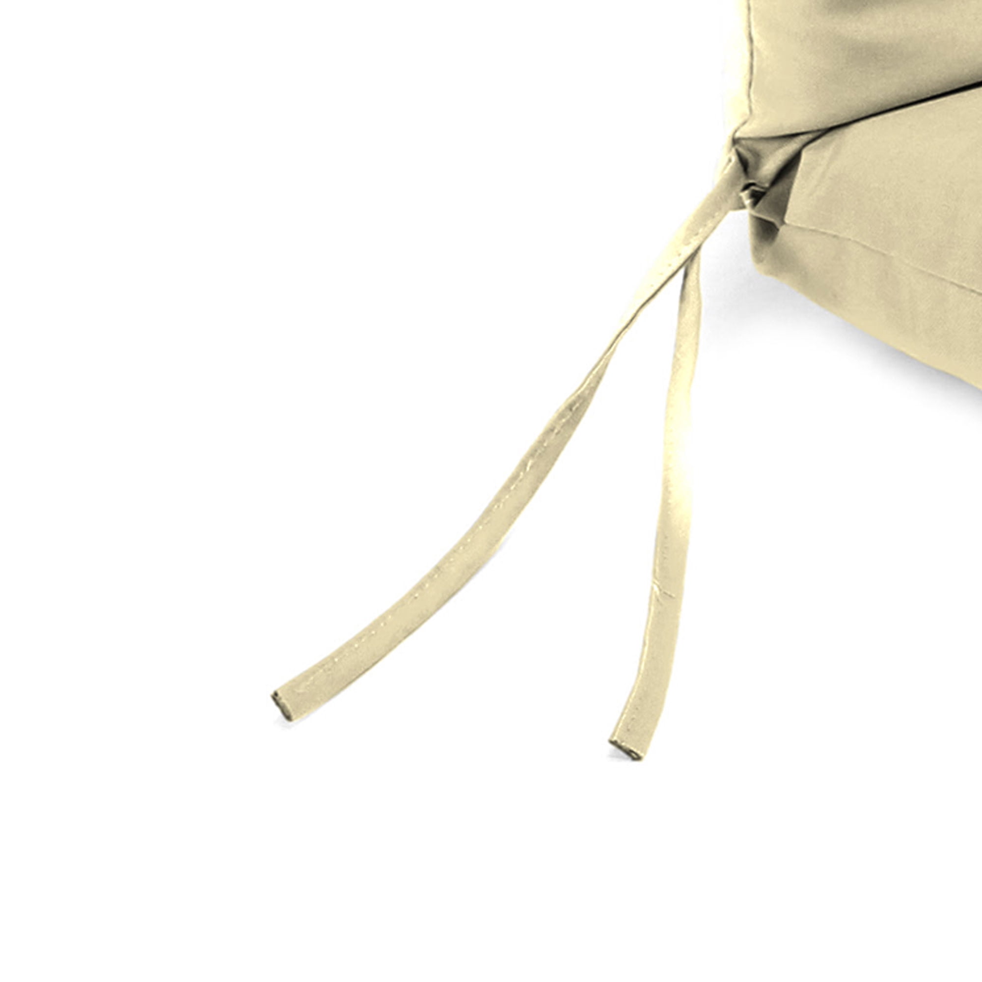 Jordan Manufacturing 44" x 21" Veranda Tan Solid Rectangular Outdoor Chair Cushion with Ties and Hanger Loop (2 Pack)