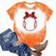 thumbnail image 4 of Fiudx Camisas para Mujer Camisa Superior Informal de Manga Corta con Cuello Redondo y Estampado Informal y Moderno para Mujer, 4 of 4