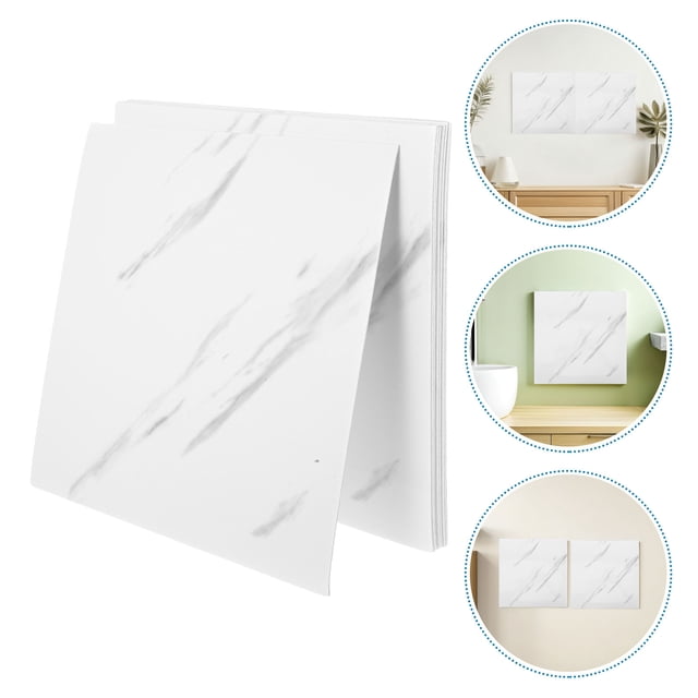 BESTYASH 20Ud Azulejos De Mármol Autoadhesivos De Fácil Instalación Para Cocina Y