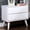 White, variant on Contemporary Gray Bedside Table | Recessed Handles and 2 Drawers | Crafted from Solid Wood | Overcomes Bedroom Storage Challenges