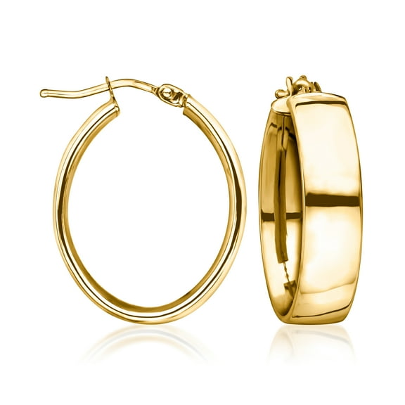 Ross-Simons Italian 14kt Yellow Gold Oval Hoop Earrings, Women's, Adult
