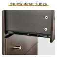 thumbnail image 2 of Resenkos 5-Drawer Tall Dresser, 3+2 Storage Cabinet with Matte Gold Pulls, Particle Board - Brown, 2 of 10