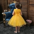 thumbnail image 6 of LYMAYTER Kids Toddler Girls Sweet Princess Dresses Baby Wedding Tulle Evening Dress Girls Printed Party Gown for 2-10 Years, 6 of 9