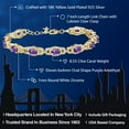 thumbnail image 2 of Gem Stone King 18K Yellow Gold Plated Silver Oval Purple Amethyst Tennis Bracelet for Women (8.55 Cttw, Gemstone Birthstone, 7 inch With 1 inch Extender), 2 of 5