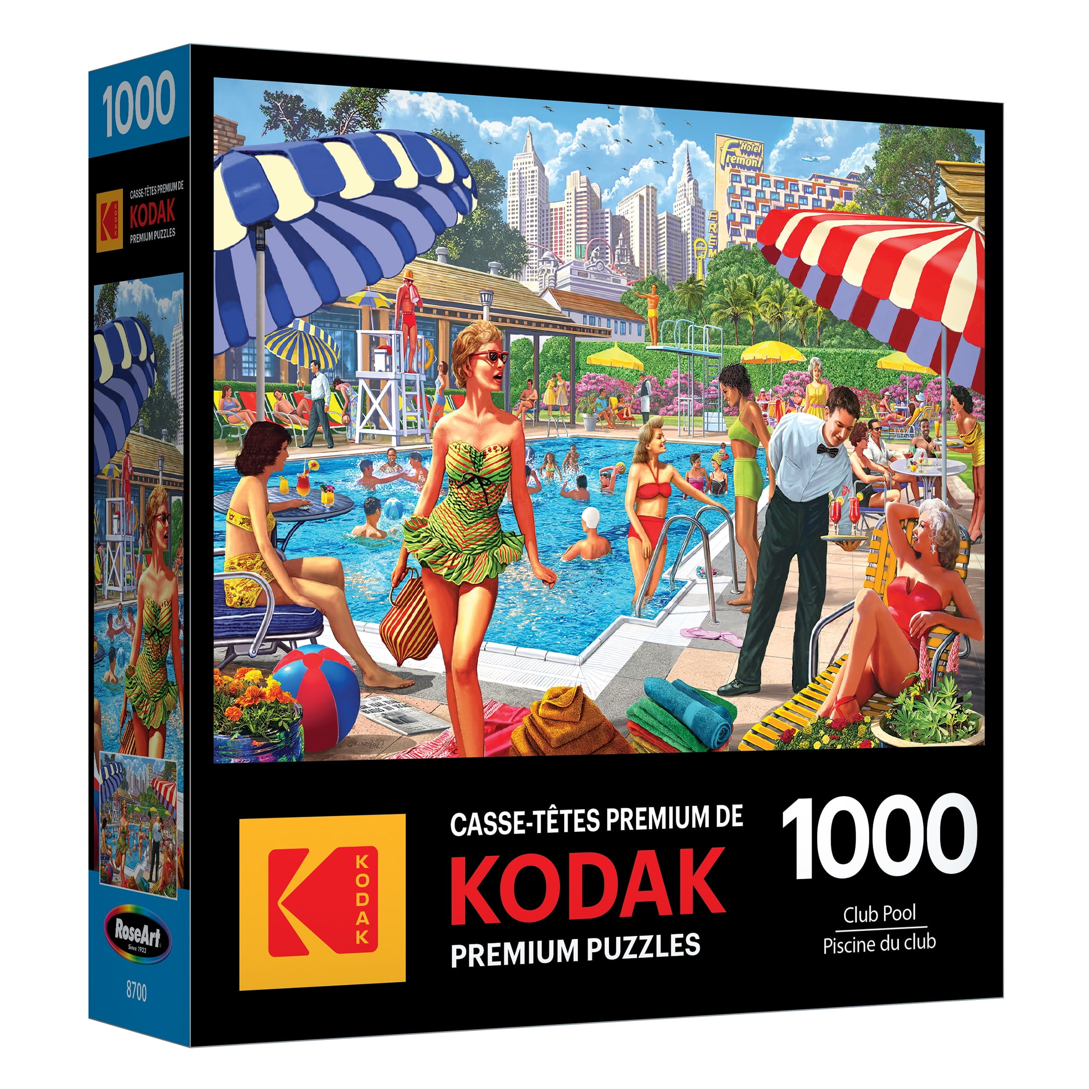 RoseArt - Kodak Premium 1000 pièces -Piscine du club - Puzzle à emboîter pour adultes