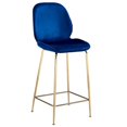 thumbnail image 1 of Best Master Tabouret de Comptoir en Velours Preston 29 Pouces Bleu (Ensemble de 2), 1 of 2