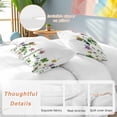 thumbnail image 4 of St. Patrick's Day Queen Size Comforter Set, Vintage Watercolor Green Pink Purple Floral Plant Bedding for All Seasons, 4 Pcs Bed Set, 1Quiltcover (90"x92") ,1Sheet(94"x116"), 2Pillowcases (30"x20"), 4 of 11