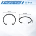 thumbnail image 2 of 20 Pack 1-27/32"(47mm) Retaining Ring Circlip, Snap Rings C-Clips, Black, 2 of 6