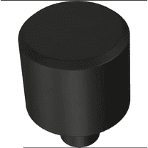 Brainerd P43448W-FB Matte Black 1" Bar Cabinet Drawer Knob