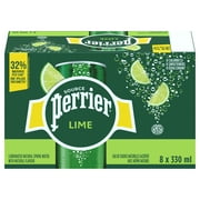 PERRIER Lime Carbonated Natural Spring Water with Natural Flavour, No Calories, No Sweeteners, No Sodium, Can 2.64 L