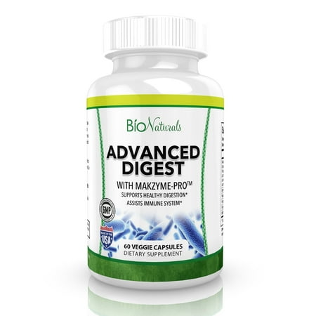 Advanced Digestive Enzymes - All Natural Plant Based Supplement with Probiotics, Bromelain, Lactase, Lipase & Protease - Aids Healthy Digestion & Relief of Gas, Bloating & IBS - 60 Vegetarian (The Best Digestive Enzymes For Ibs)