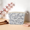 thumbnail image 5 of Unique Bargains 1 Pc Quilting Drawstring Makeup Bag Beige Navy Blue Polyester, 5 of 5