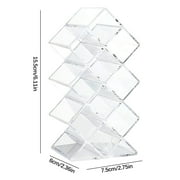 YOLOKE 10-Slot Fish-Shaped Stackable Lipstick Organizer Tower with Clear Acrylic Storage Box for Lip Gloss Display, Durable and Easy to Clean