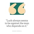 thumbnail image 2 of ArtsyQuotes 26x26 White Modern Wood Framed Museum Art Print Titled - Winston Churchill Quote: Luck, 2 of 4