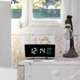 thumbnail image 4 of Border Curved Screen LED Electronic Digital Clock Student Bedroom Desktop Temperature and Humidity Alarm Clock with Three Brightness, 4 of 5