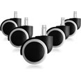 thumbnail image 1 of Office Chair Casters,replacement Wheels,anti-fall Function And Smooth Gliding,mute (5pcs/set,white), 1 of 5