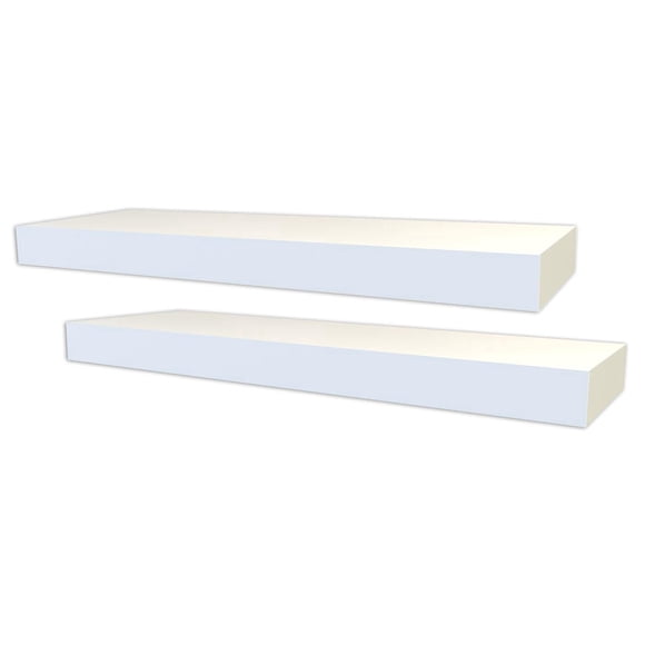 Hometrends 18 inch White  Floating Shelves - 2 PC Set