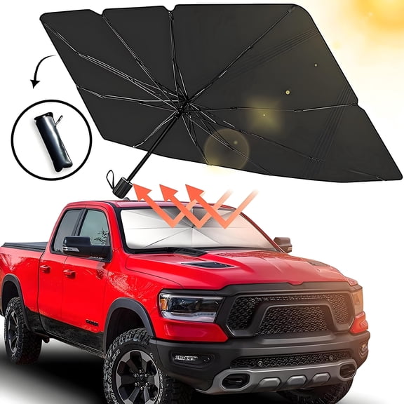 XUKEY Car Windshield Sun Shade Umbrella Foldable Front Window Cover UV Block 31''x53''