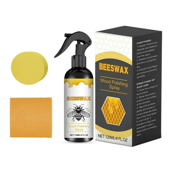Olilia Natural Beeswax Spray Furniture Polish, Wood Cleaner, Wood Floor Polish - For Living Room, Kitchen and Wooden Furniture Floors(1PCS)