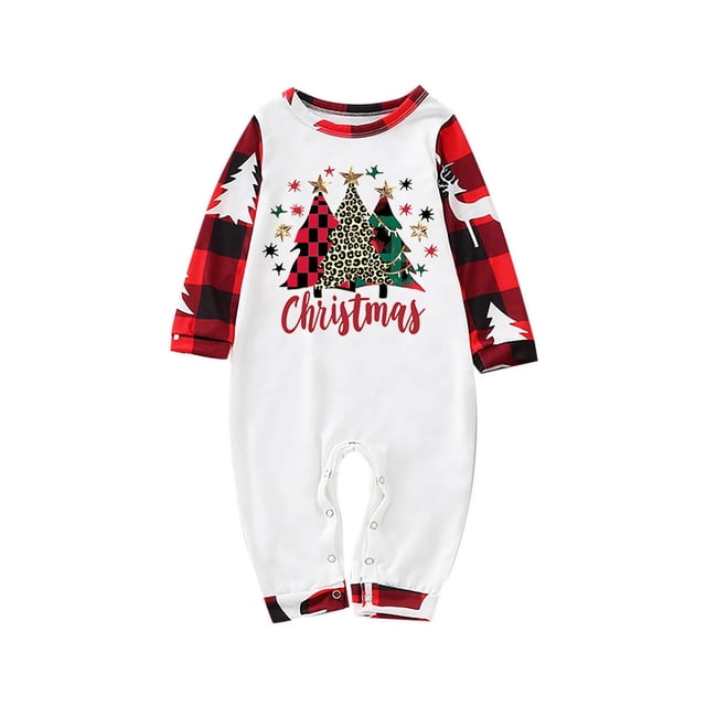RKSTN Ensembles de Pyjamas de Noël Assortis pour Femmes Hommes Couples Adultes Enfants, Hauts à Manches Longues Col Rond + Pantalons Longs Décontractés Doux Amples Grande Taille Ensemble de Pyjamas (Tout-Petit)