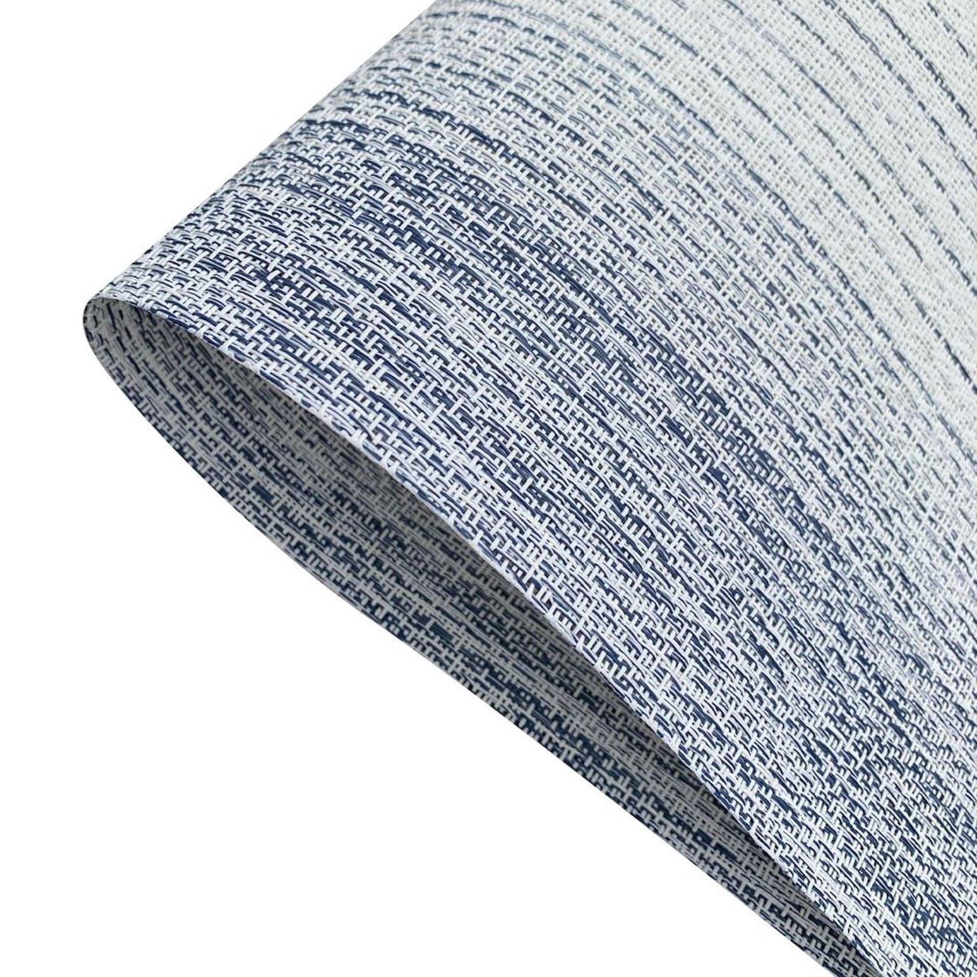 Dainty Home Ombre Woven Textilene Reversible 13" x 19" Rectangular Placemat Set of 4 in Blue