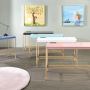 ACME Midriaks Writing Desk with USB Port in Baby Blue and Gold