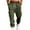 Army Green, variant on Men’s Casual Drawstring Waist Cargo Jogger Pants with Side Pockets and Elastic Cuffs Athletic Fit Track Bottoms