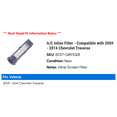 thumbnail image 2 of A/C Inline Filter - Compatible with 2009 - 2014 Chevy Traverse 2010 2011 2012 2013, 2 of 2