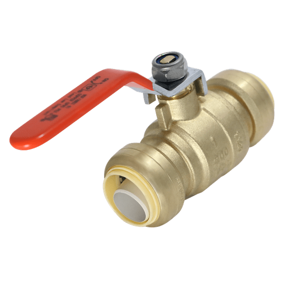 5 Pcs XFITTING Push Fit 1 Inch x 1 Inch Push Fit Ball Valve, 27-1-1=5XX