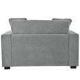thumbnail image 4 of EUROCO 53.5"W Oversized Chaise Lounge Indoor,Corduroy Upholstered Sofa Bed with Throw Pillows , Armrests and Solid Wood Legs, Sleeper Chair- Plush Chair Bed for Living Room,Gray, 4 of 6