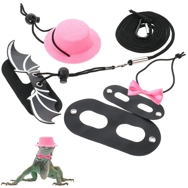 Miangastore 1 Ensemble de Harnais de Lézard Extérieur Réglable Traction en Tissu Décoration pour Animaux