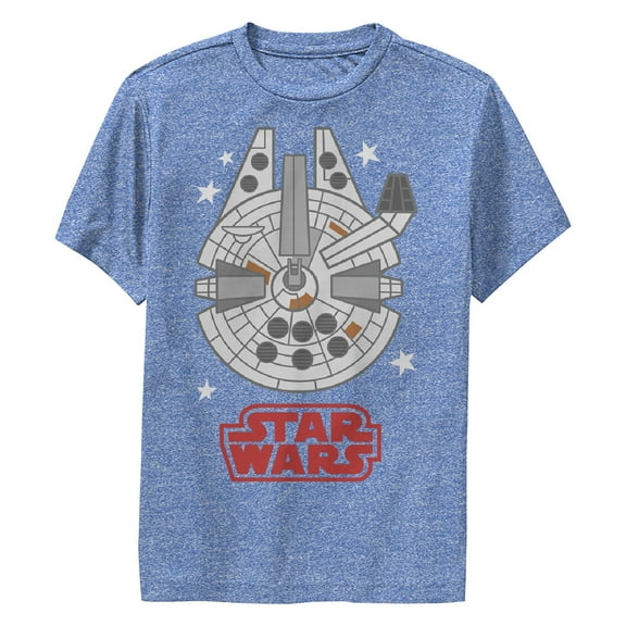 Boy's Star Wars Millennium Falcon Cartoon Performance Graphic T-Shirt