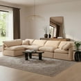 thumbnail image 2 of Meridian Furniture Indulge Sectionnel Modulaire en L en Velours de 164 Pouces Beige, 2 of 9