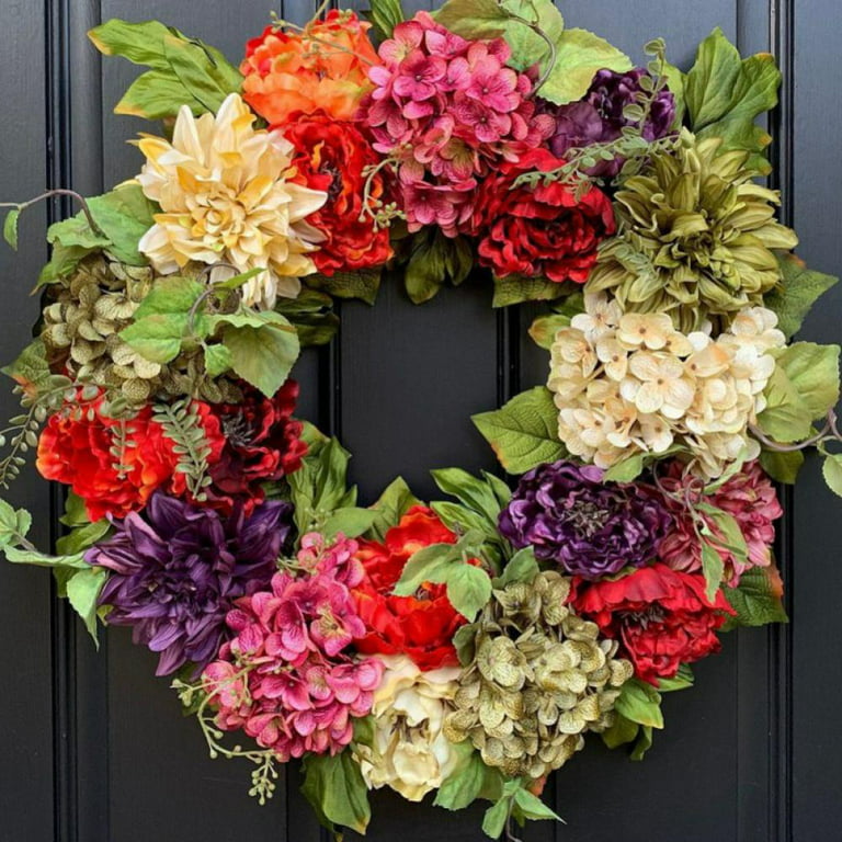 Spring Wreaths, Year Round Wreath, Everyday Wreaths, Hydrangea Wreath, Front  Door Wreaths, Farmhouse Decor, Housewarming Gift, Summer Wreath 