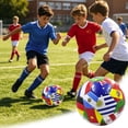 thumbnail image 1 of Outdor Size 5 World International PVC Training Football For Kids Youth Adults Theme Party, 1 of 6