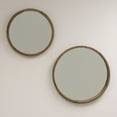 thumbnail image 5 of Midwood Round Decorative Wood Frame Wall Mirror Large - Brown, 5 of 5