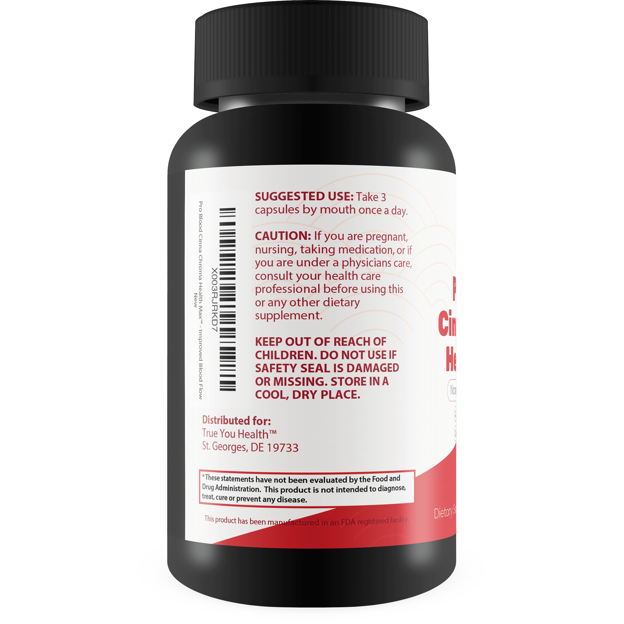 Pro Blood Cinna Chroma Health Max - Natural Blood Health Support with Cinnamon, Turmeric, Berberine, Vitamin D, Vitamin C, Zinc & More - Promote Balanced Blood Health & Improved Blood Flow