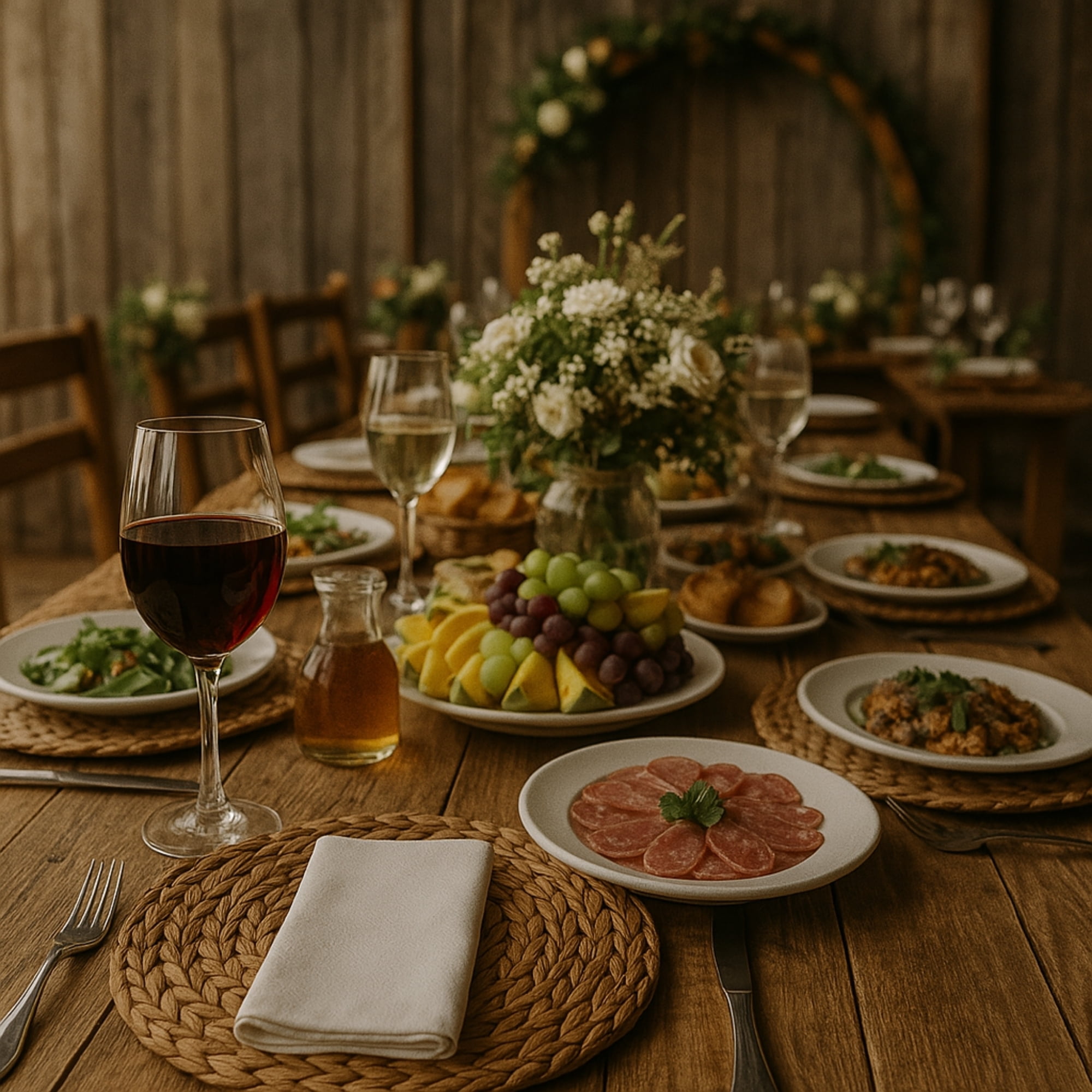 Set of 8 Round Woven Placemats (13.5", Brown Wash), Boho Wicker Placemats, Natural Water Hyacinth Placemats, Braided Straw Table Mats for Kitchen, Dining, Wall Decor