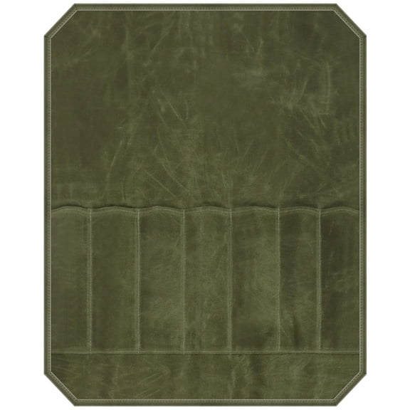 Chef's Knife Roll Bag, Long-Lasting Canvas Knife Storage Case with Straps, Multiple Slots for Kitchen Knives, Portable, Easy to Clean, Green Color