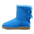 thumbnail image 4 of Botas de mujer de tubo medio acolchadas de lana con lazo doble de una pieza con piel de algodón y correa de invierno para nieve, 4 of 4