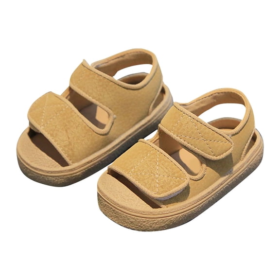 QHFBli Baby Boys Girls Summer Sandals Closed-Toe Soft Rubber Sole Outdoor Shoes for Toddler First Walkers
