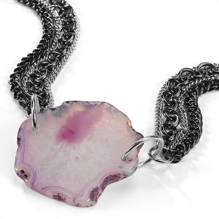 Purple Agate Collar Necklace by Isabella Lazarte for Full Circle Exchange
