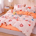 thumbnail image 2 of 3Pcs/set Child Duvet Cover Set Single Bed Bedding Set Cartoon Kawaii Quilt Cover Pillow Cover housse de couette Fivean unisex, 2 of 2